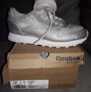 Reebok Classic Silver Glitter Sneaker
